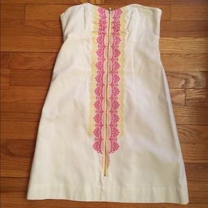 Lilly Pulitzer strapless white dress size 0